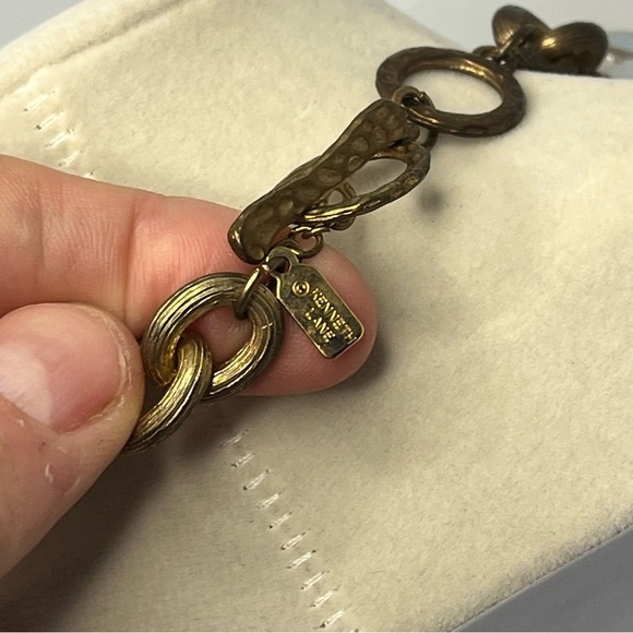 Vintage Kenneth Lane Bronze Tone and Lucite Statement Necklace - Picture 10 of 11